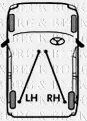 BORG & BECK bkb3498 -  Трос, стояночная тормозная система